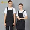 black halter apron for waiter restaurant milk store
