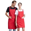 solid color cheap apron waiter apron housekeeping work apron Color Red