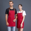 apron for waiter waitress,we can add customer's brand logo Color Red