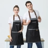 autumn design hotpot restaurant waiter waiterss apron housekeeping apron denim Color Black
