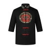 Chinese National characteristics chef blouse jacket Chinese food restaurant uniform Color Black