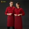 unisex design restaurant food kitchen chef uniform blouse jacket Color Red