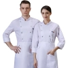unisex design restaurant food kitchen chef uniform blouse jacket Color White