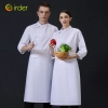 2025 Fall Collection right open long sleeve chef coat work uniform Color White