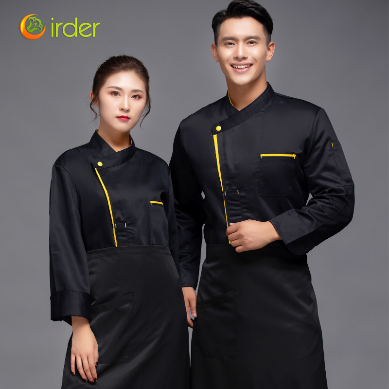 fashion 2022 new bright hem Asian restaurant chef jacket chef uniform