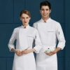 2022 Euopre style easy care fabric handsome chef working uniform jacket Color White