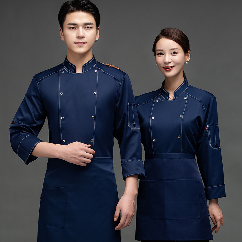 double breasted refeer collar chef coat chef uniform
