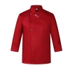 2022 red wemen chef jacket men chef jacket uniform Color Red