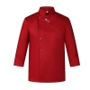 2025 red wemen chef jacket men chef jacket uniform Color Red