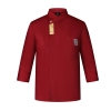 high quality fashion female chef work coat jacket men chef uniform Color Red