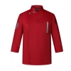 candy button long sleeve chef jacket baker uniform Color Red