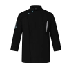 candy button long sleeve chef jacket baker uniform Color Black