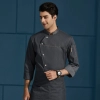 good fabric denim blue restaurant barkery uniform chef coat Color Grey
