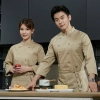 Japan restaurant sushi chef jacket women men chef uniform unisex design Color Brown