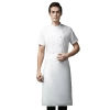 short sleeve round button women men chef jacket uniform Color White