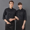 Brazil fashion restaurant chef jacket cooking uniform Color Black