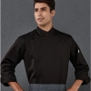 long sleeve white/black chef jacket coat uniform Color Black