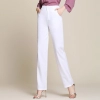 spring summer thin fabric women pant office work trousers