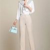 spring summer thin fabric women pant office work trousers Color Khaki