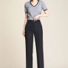 spring summer thin fabric women pant office work trousers