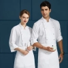 wholesale new chef jacket for restaurant staff cooking school uniform Color White
