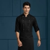 wholesale new chef jacket for restaurant staff cooking school uniform Color Black