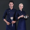 2022 buffet restaurant work uniform chef baker uniform jacket Color Navy Blue