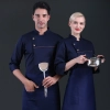 2025 buffet restaurant work uniform chef baker uniform jacket Color Navy Blue