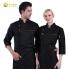 2022 buffet restaurant work uniform chef baker uniform jacket Color Black