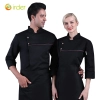 2025 buffet restaurant work uniform chef baker uniform jacket Color Black