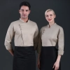 2022 Europe fashion khaki color long sleeve restaurant chef coat jacket uniform Color Khaki
