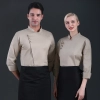 2025 Europe fashion khaki color long sleeve restaurant chef coat jacket uniform Color Khaki
