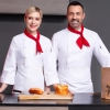 2022  chef clothes long sleeve  hotel restaurant staff uniform cake shop autumn and winter clothing canteen baking work clothes for men and women
