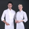 refeer collar upgrade women men chef blouse jacket uniform