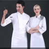 refeer collar upgrade women men chef blouse jacket uniform