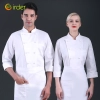 refeer collar upgrade women men chef blouse jacket uniform