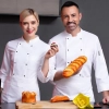 long sleeve easy care double breasted high quailty chef coat uniform