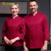 long sleeve easy care double breasted high quailty chef coat uniform