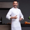 mandarin button Chinese style chef blouse chef jacket