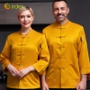 mandarin button Chinese style chef blouse chef jacket