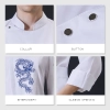dragon embroidery for Chinese restaurant hotpot store chef jacket coat