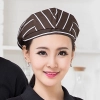 black white checkered waiter hat chef hat berets hat Color Color 1