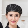 black white checkered waiter hat chef hat berets hat