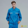 high quality fabric factory worker maintenance uniform suits auto repair uniform Color acid blue