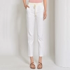 summer design linen fabric harm pant women trouser Color White