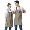 2022 fashion green store bar waiter apron long apron