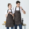 2025 fashion green store bar waiter apron long apron Color Coffee