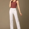 high quality breathable linen women business work pant flare pant trousers