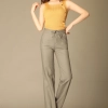 high quality breathable linen women business work pant flare pant trousers