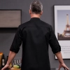 fashion right opening unisex chef pullover coat for restaurant kitchen